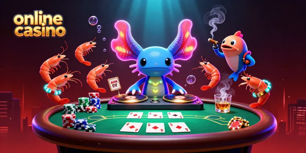 Experience the thrilling underwater world of an online casino with vibrant characters and dynamic gameplay.