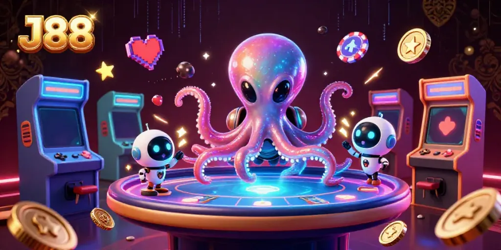 Join the action at J88 with vibrant slot games and dynamic poker tables in a cosmic setting!