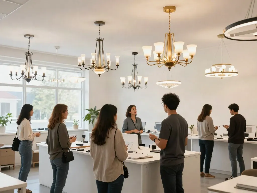 Oferta variată de lustre LED de calitate într-un showroom local de încredere.