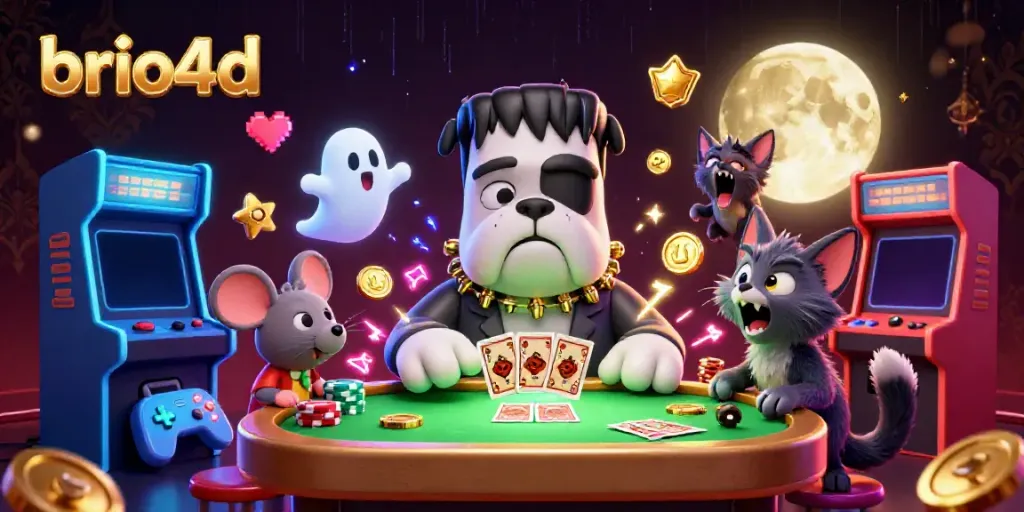 Experience thrilling gameplay with brio4d's unique casino features and colorful elements.
