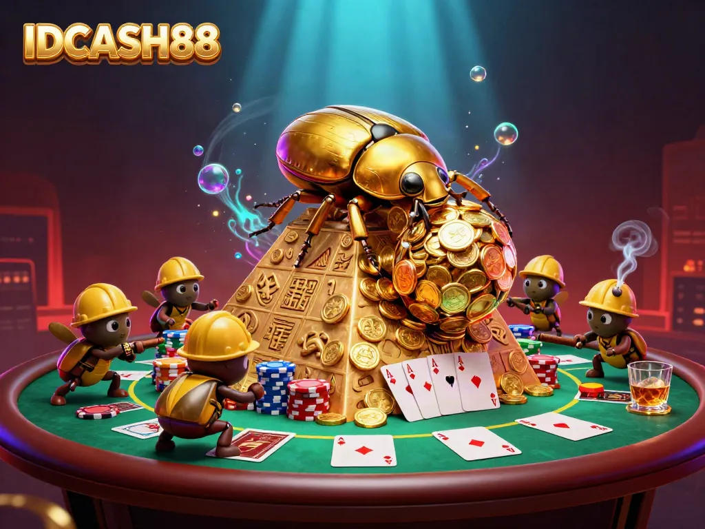 Experience the thrilling world of IDCASH88 with dynamic casino elements and vibrant graphics.