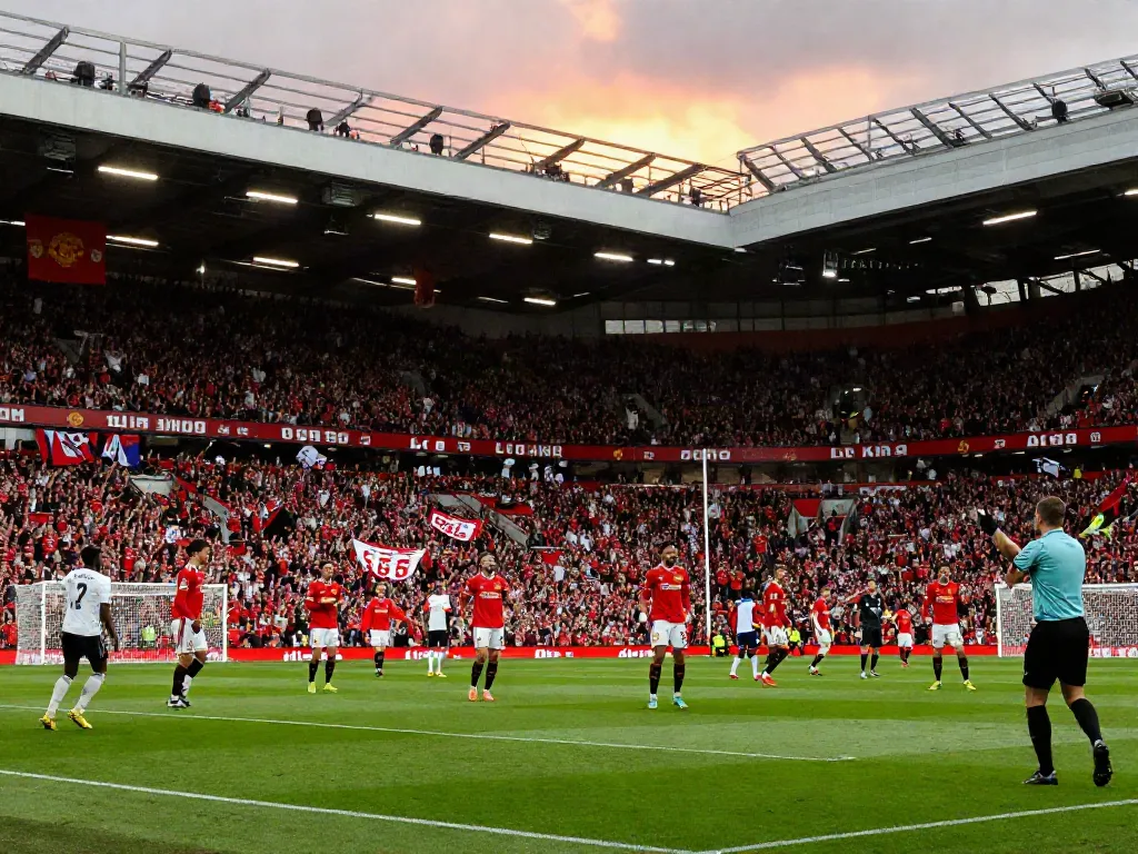 Intense Manchester United vs Liverpool football match showcasing fan passion and player action.