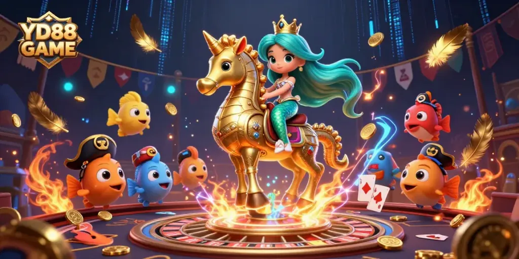 Experience thrilling gameplay with YD88 GAME featuring exhilarating characters and casino elements.