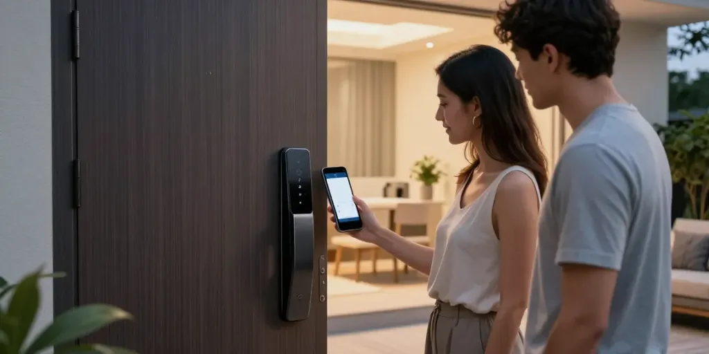 Buying a smart lock for enhanced security and convenience at home.