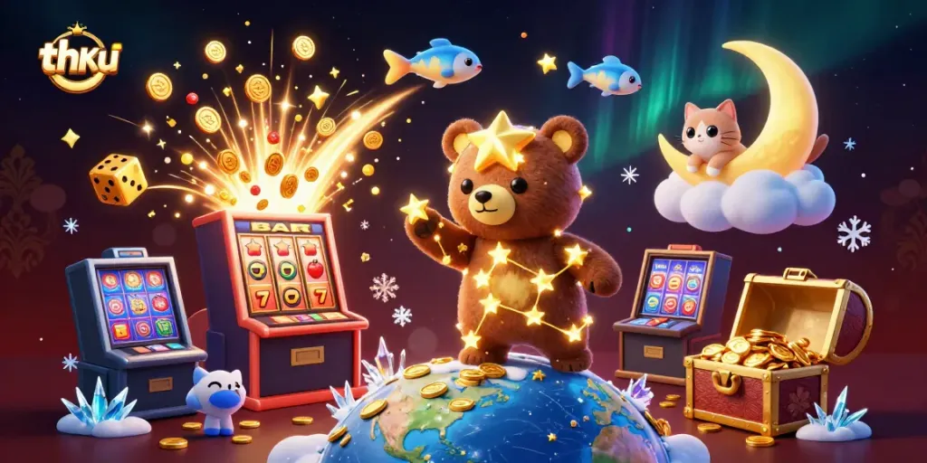 Win with the thrilling 3D universe of thr ku, where constellations and jackpots collide!