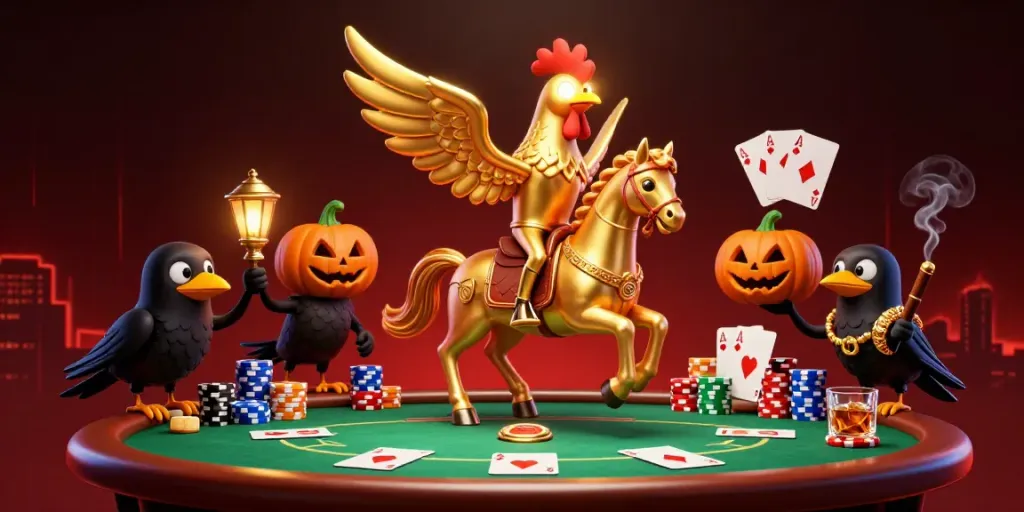 Experience thrilling gameplay at nohu90 with vibrant casino action, poker tables, and dynamic characters.