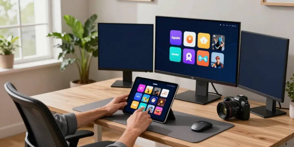 Explore MOD APK games on the apktodo platform in a vibrant workspace.