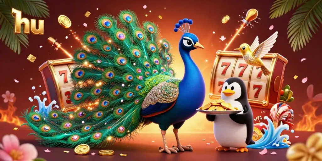 Play exciting slots with hu's vibrant casino characters and golden treasures!