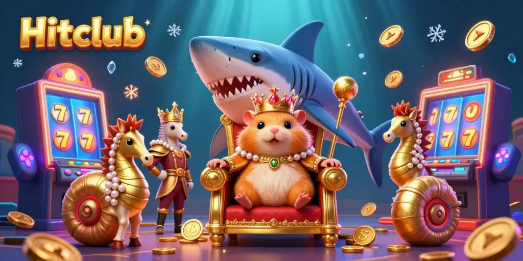 Experience gaming adventure at Hitclub with a mesmerizing underwater casino scene featuring a hamster king.