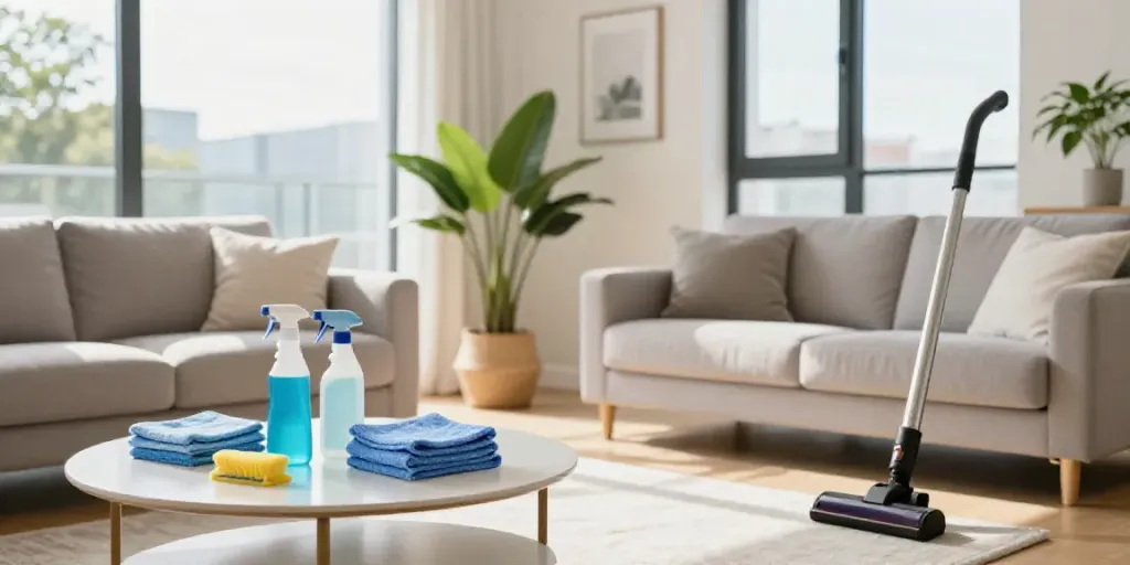 Spotless living room environment showcasing effective End of lease cleaning Melbourne services.